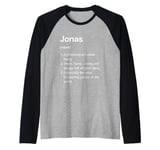 Jonas Name Definition Funny Dictionary Raglan Baseball Tee