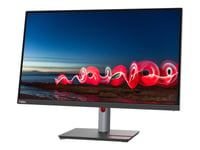 Lenovo Thinkvision T27h-30 - Led-Skärm - 27" - 2560 X 1440 Qhd @ 60 Hz - Ips - 350 Cd/M² - 1000:1 - 4 Ms - Hdmi, Displayport, Usb-C - Korpsvart - För Thinkcentre Neo 70T 11Yu  Thinkpad P15 Gen 2 20Yq