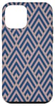 iPhone 12 mini Bold Navy and Copper Chevron Art Deco Design Case