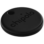 Chipolo ONE - 1 Pack - Key Finder, Bluetooth Tracker for Keys, Bag, Item Finder, Free Premium Features, Works with Chipolo app (iOS & Android compatible) BLACK