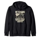 Veterans Ordinary People Extraordinary Sacrifice Veteran Zip Hoodie