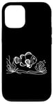 Coque pour iPhone 12/12 Pro Line Art Poisson & ichtyologiste Poisson clown mouffette rose