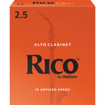 D'Addario RDA1025 Klarinett Flis Rico Alto Clarinet 2.5 10 Pack