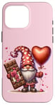 iPhone 16 Pro Max Pink Valentines Day Gnome Accessories Valentines Chocolate Case