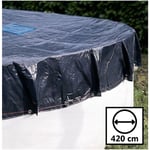 Univers Du Pro - Bache piscine ronde 420 cm pour piscine de 360 cm Bleue et verte filet d'écoulement