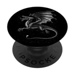 Déguisement de dragon médiéval Ren Faire Lazy PopSockets PopGrip Adhésif