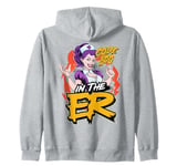 Code Boo In The Er Crew Ghost Halloween Boo-jee Nurse Zip Hoodie