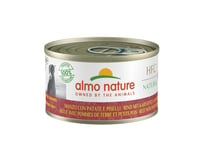 Almo Nature HFC Natural - Nourriture humide pour chiens avec Boeuf avec Pommes de Terre et Petit Pois à l'origine propres à la consommation humaine et désormais utilisée pour la préparation des aliments pour chiens.