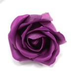 Soap Flowers 10x of Medium Rose Deep Violet Craft Soap Flowers