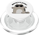 Jeu de mots amusant pour chats Meow's It Going PopSockets PopGrip pour MagSafe