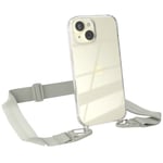 For Apple iPhone 15 Cover with Band Phone Chain Taupe Broadband Phone Band Cover