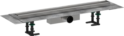 hansgrohe RainDrain Compact - Caniveau de douche linéaire 700 mm à carreler, Siphon de sol pour une installation standard, avec hauteur d'encastrement 63 mm, 56177000