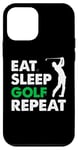 Coque pour iPhone 12 mini Eat Sleep Golf Repeat, Golf Tshirt for Women, Men, Golf Tee