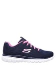 Skechers Wide Fit Graceful-get Connected, Navy, Size 3, Women