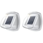 Lot de 2 LumièRes de ClôTure Solaires ExtéRieures éTanches 8 led Appliques Murales ExtéRieures à éNergie Solaire LumièRe de Pont éClairage DéCoratif a