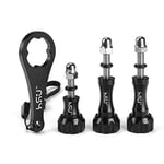 HSU 3pcs Aluminum ThumbScrew Set + Wrench for GoPro Hero 13/12/11/10/9/8/7/6/5/4/3+/3/GoPro Max (Black)