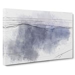 Big Box Art The Mountains of Nepal at Dusk in Abstract Canvas Wall Art Framed Picture Print, 30 x 20 Inch (76 x 50 cm), White, Grey, Blue, Grey