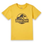 Jurassic Park Metallic Print Logo Kids' T-Shirt - Yellow - 5-6 Years - Safety Yellow