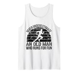 Old Man Running Humor Design Funny Runner Tank Top