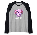 BBQalotl Axolotl Cute Bar-b-que Barbeque Raglan Baseball Tee