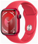 Apple Watch Series 9 GPS punainen alumiinikuori 41mm (PRODUCT)RED Sport-ranneke - koko S/M MRXG3KS/A