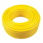 PVC Hose Pipe Reinforced Yellow Braided Flexible 30m For Water Air Oil Gases