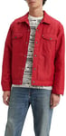 Levi's Men's Relaxed Fit Padded Truck Jacket, Rhythmic Red, XS