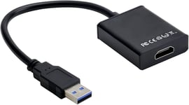 Adaptateur Usb Vers Hdmi, Usb 3.0/2.0 Vers Hdmi Full Hd 1080P Vidéo Audio Multi Moniteur Convertisseur Adaptateur Pour Pc Hdtv Projecteur Compatible Avec Wwindow Xp, Window7, Windo[YIN140660]