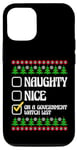 Coque pour iPhone 12/12 Pro Funny Naughty Nice On A Government Watch List Christmas