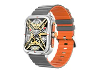 Eko Montre Connectée 5.2 NFC avec Mémoire Flash et Bracelet en Silicone Orange