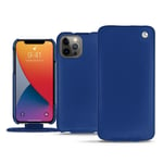 Housse cuir Apple iPhone 13 Pro - Rabat vertical - Bleu - Cuir lisse - Neuf