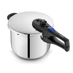 Tower T920004S6L Express Pressure Cooker, Bakelite Handle with Secure Locking Lid System, Visual Pressure Indicator, 6L, Stainless Steel