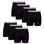 Hanes Men's Boxer Briefs, Cool Dri Moisture-Wicking Underwear, Cotton No-Ride, Multi-Packs Available, Black-7 Pack, S (Pack of 7)