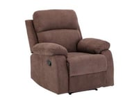 Fauteuil relax en tissu TOLZANO - Marron