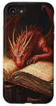 iPhone SE (2020) / 7 / 8 Aesthetic Gothic Red Dragon Reading Book Painting Bookish Case