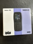 Brand New Nokia 105 Black Dual Sim Unlocked 1.8" Display Mobile Phone - Basic UK