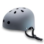 Cecotec Casque de Ville BrainGuard Urban Grey S-M, Taille S - M (56-58 cm), 420 Gram, Plus de Confort, Molette et Sangle de réglage, pour vélos et trottinettes électriques, Gris, Homologué.