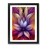 A Super Flower Framed Print for Living Room Bedroom Home Office Décor, Wall Art Picture Ready to Hang, Black A2 Frame (62 x 45 cm)