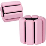 2 st justerbara handledsvikter fotledsvikter set för träning promenader aerobics pilates viktbärande armband fitness Pink