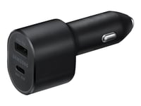 Samsung Dual Car Charger Ep-L5300 - Bilstrømadapter - 45 Watt - 3 A - Pd, Qc, Afc, Sfc - 2 Utgangskontakter (Usb, 24 Pin Usb-C) - Svart