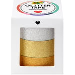 Folia Glittertejp Guld 3-pack