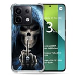 Cokitec Coque Renforcée pour Xiaomi Redmi Note 13 Pro 5G Tete de Mort Doigt