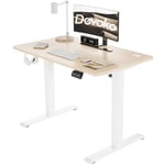 Devoko Bureau Assis Debout Électrique 100 x 60cm, Bureau Réglable en Hauteur de 71 cm à 119 cm avec 2 Hauteurs Mémorisables pour Bureau (Beige, 100cm)