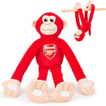 The Gift Scholars Arsenal FC Hanging Monkey 47 cm Officially Licensed Football Soft Toy Plush For Adults And Kids, Red