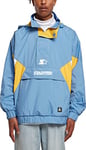 STARTER BLACK LABEL Men's Starter Windbreaker Jacket, hrznblu/clifrniyllw/White, XL