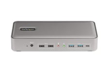 StarTech.com Dual-Laptop USB-C KVM Docking Station, Dual Monitor 4K 60Hz DisplayPort Dock, 5-Port USB Hub, GbE, 90W/45W Power Delivery to Two Laptops, Windows/Mac, 2-Host KVM Dock - dockningsstation - USB-C 3.2 Gen 2 - 2 x DP - 1GbE - TAA-kompatibel