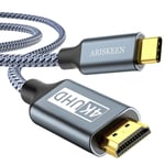 Câble Usb C Vers Hdmi 5M(4K@60 Hz), Câble Usb 3.1 Type C Vers Hdmi [Compatible Thunderbolt 3/4] Pour Macbook Pro/Air, Pour Galaxy S8 To S23,Pour Iphone 15/Pro/Plus/Max