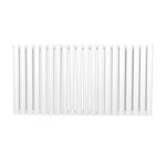 Radiateur à Colonne Ovale 600mm x 1200mm, Chauffage Moderne Horizontal à Tube Ovale en Acier au Carbone Blanc Brillant, Cuisine Salon Salle de Bain [Brosse, Attaches Murales & Supports INCLUS]