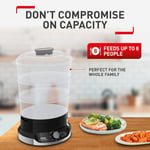 Tefal Ultracompact Steam Cooker, 3-Tier Food Steamer, Stackable Storage Syste...