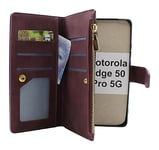 XL Standcase Lyxfodral Motorola Edge 50 Pro 5G (Vinröd)